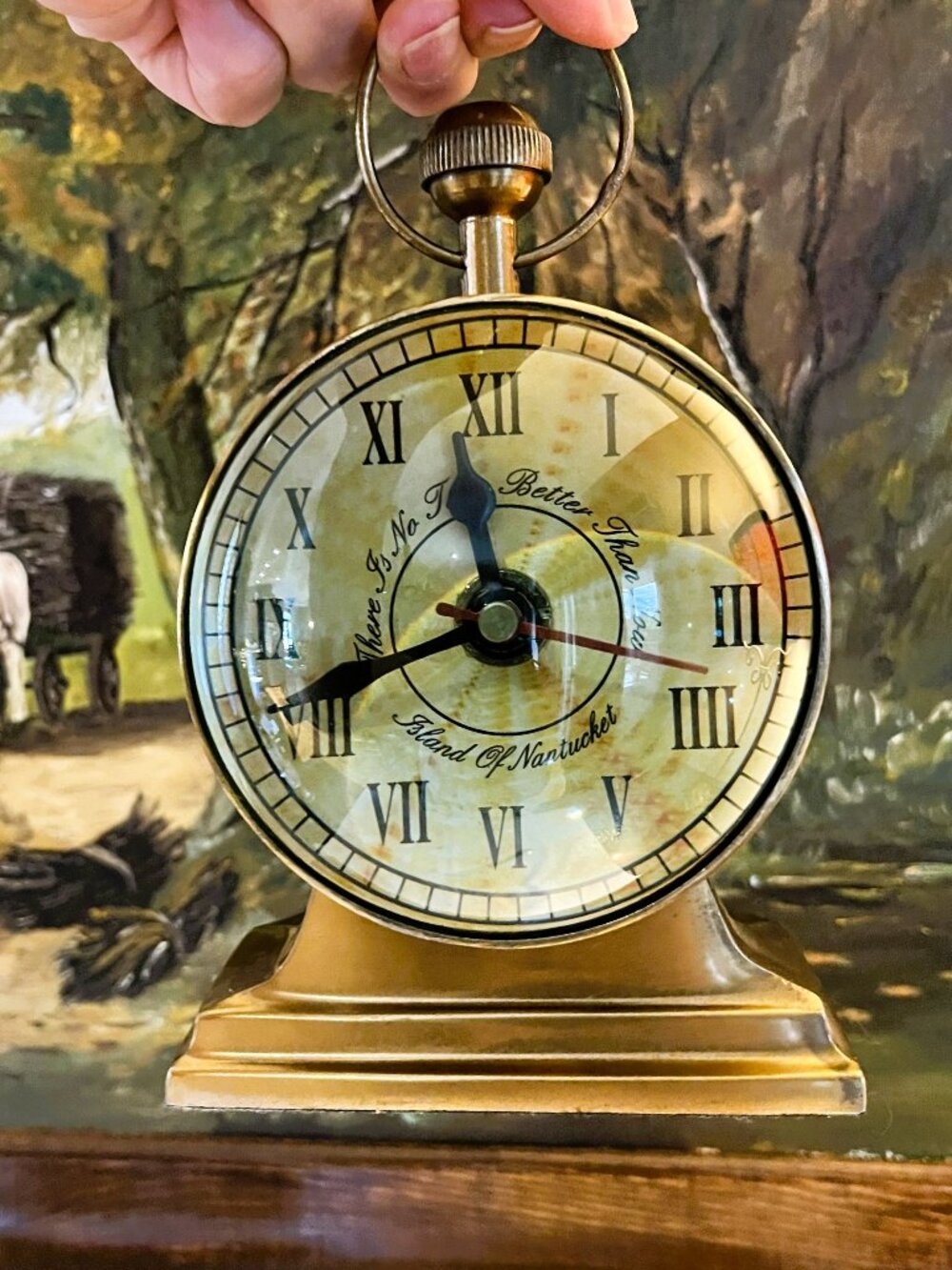 Double Globe Glass Nautical Themed Solid Heavy Brass Table Quartz Clock